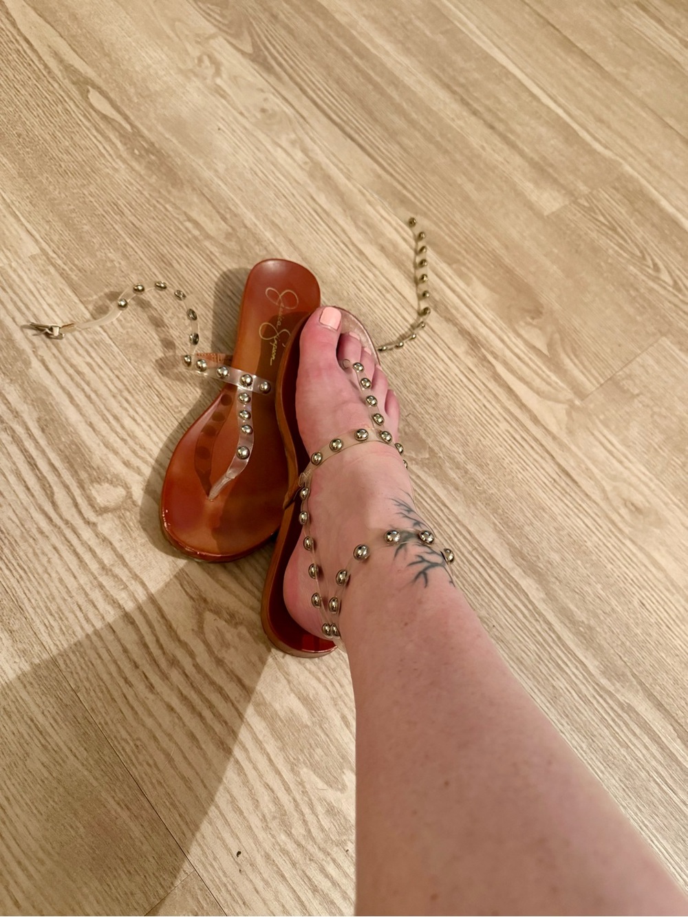 Studded wrap sandal